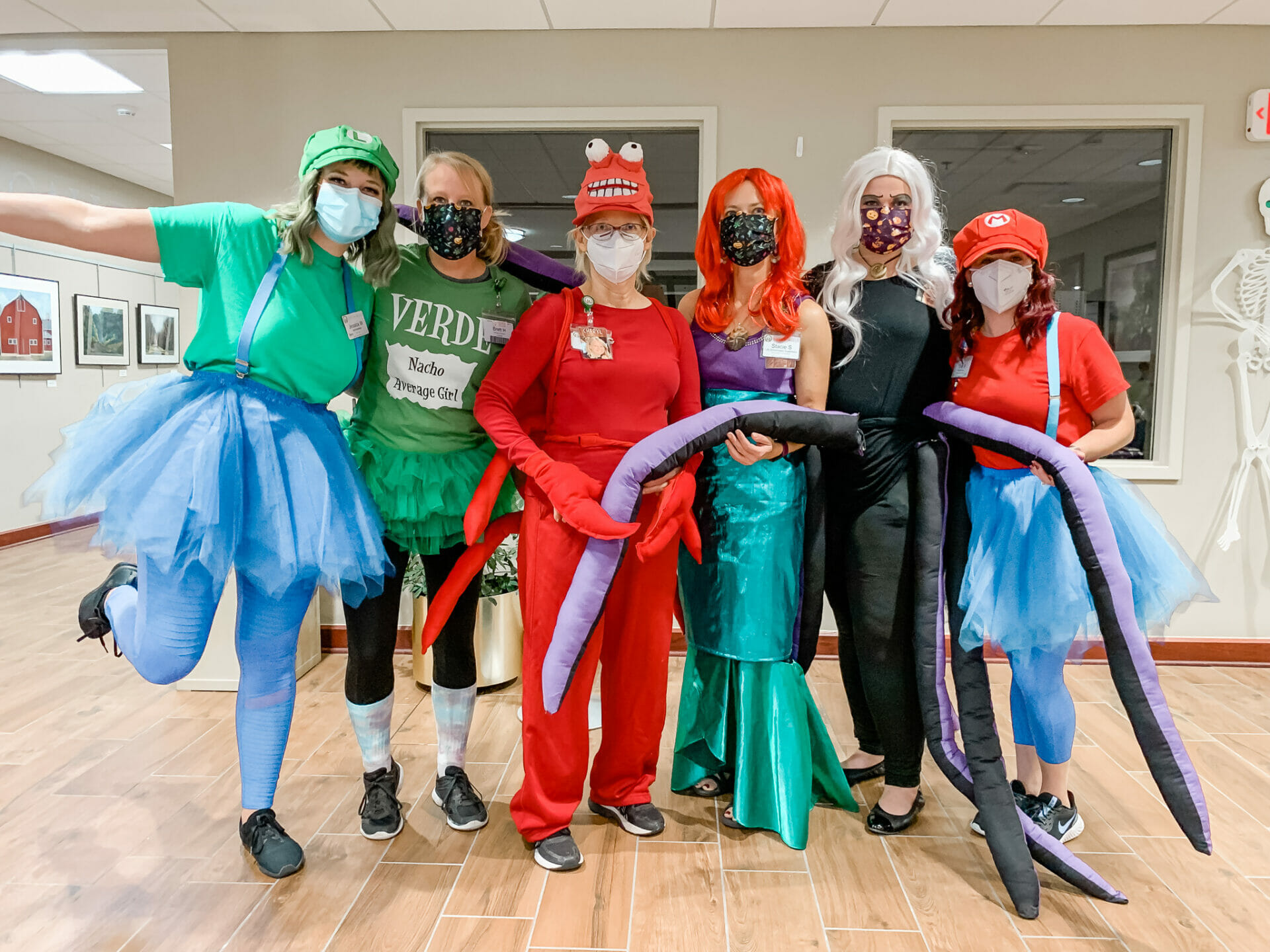 employees in costumes