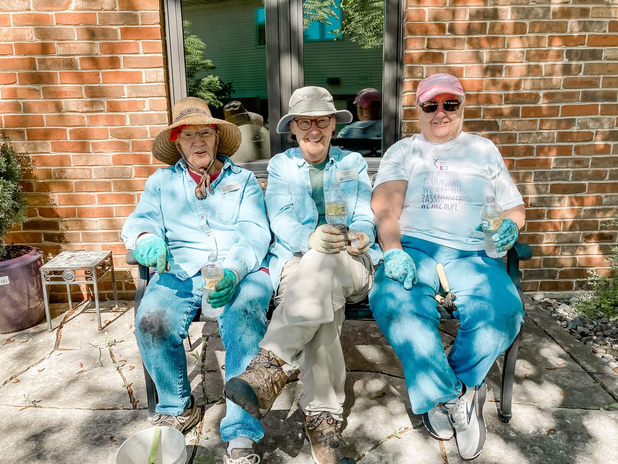 taking a break from gardening