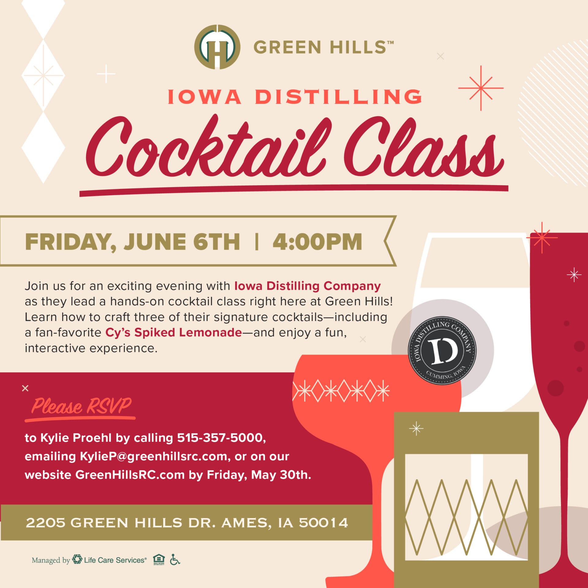 Iowa Distilling Cocktail Event
